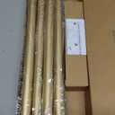 IFELS Heavy Duty Curtain Rods for Windows, 1 Inch Gold Curtain Rod Adjustable, Decorative Long Curtains Rods with Metal Finials, Easy Installation and Modern Design (Gold,30"-120")