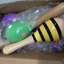 10 x POPLAY 10PCS Mini Wooden Maracas, Maracas for Toddler Musical Instruments Wooden Shakers Baby Musical Toys Infant Learning Toys