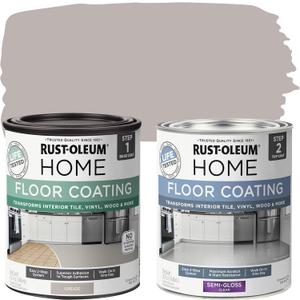 Rust-Oleum 367602 Home Interior Floor Coating Kit, Semi-Gloss Greige