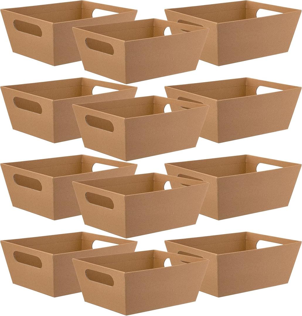 Celebrate It MICHAELS Bulk 12 Pack: Kraft Gift Basket with Handles