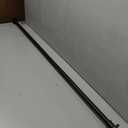 BRIOFOX Industrial Shower Curtain Rod - 2-in-1 Design Tension Curtain Rod - Never Rust Non-Slip 54 to 90 Inch Stainless Steel, Matte Black Window Curtain Rod