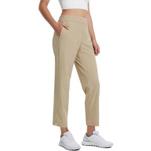 M MAELREG Women's Golf Pants with Zip Pockets 7/8 Ankle Stretch Lightweight Sweatpants for Athletic Hiking Travel Work Lounge (L)