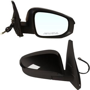 Right Passenger Side Mirror Assembly Fits 2014-2024 Toyota 4Runner With Power Glass Heated Manual Folding Match to Black Replace TO1321313 (5Pins)