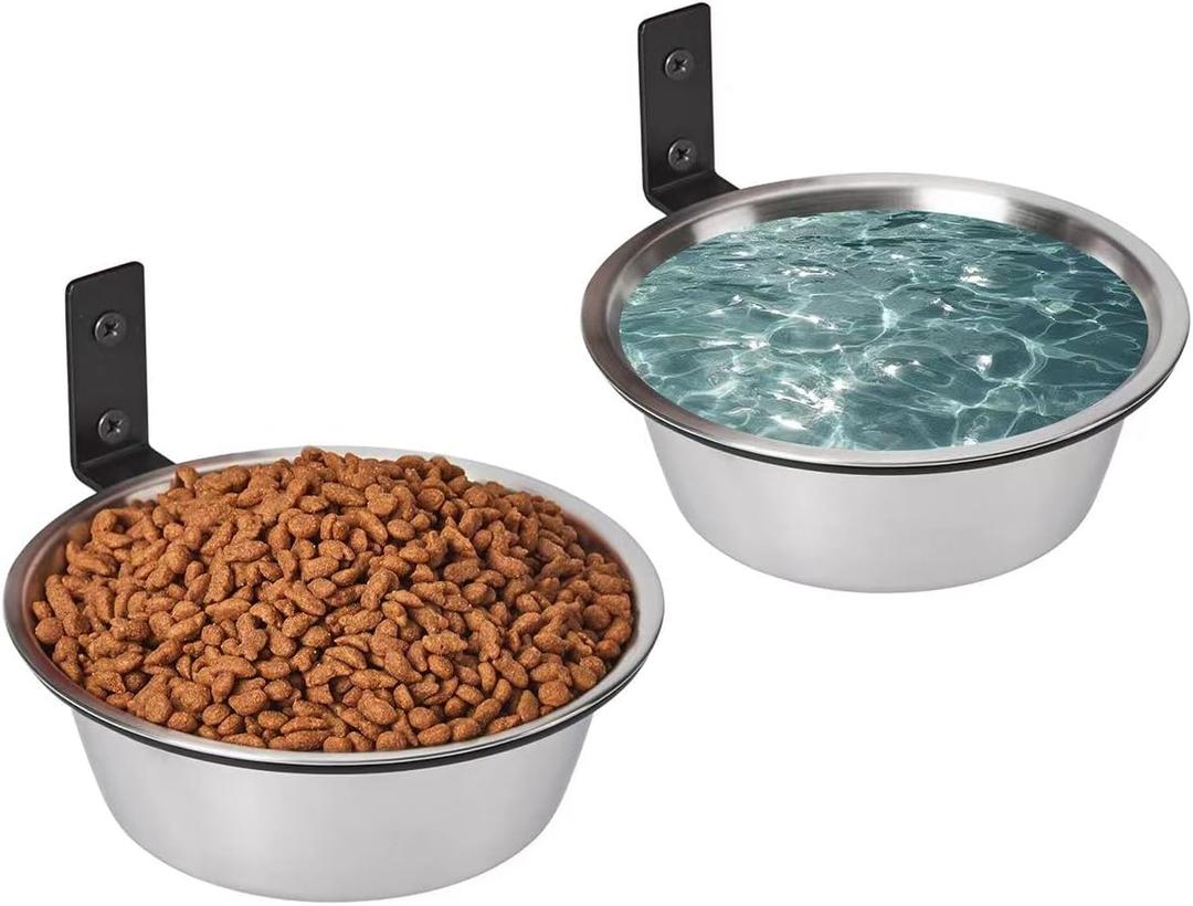FOYO Elevated Cat Bowls, Raised Cat Food and Water Bowls,Wall Mounted Pet Comfort Feeding Bowls (1.5 cups(12 OZ))