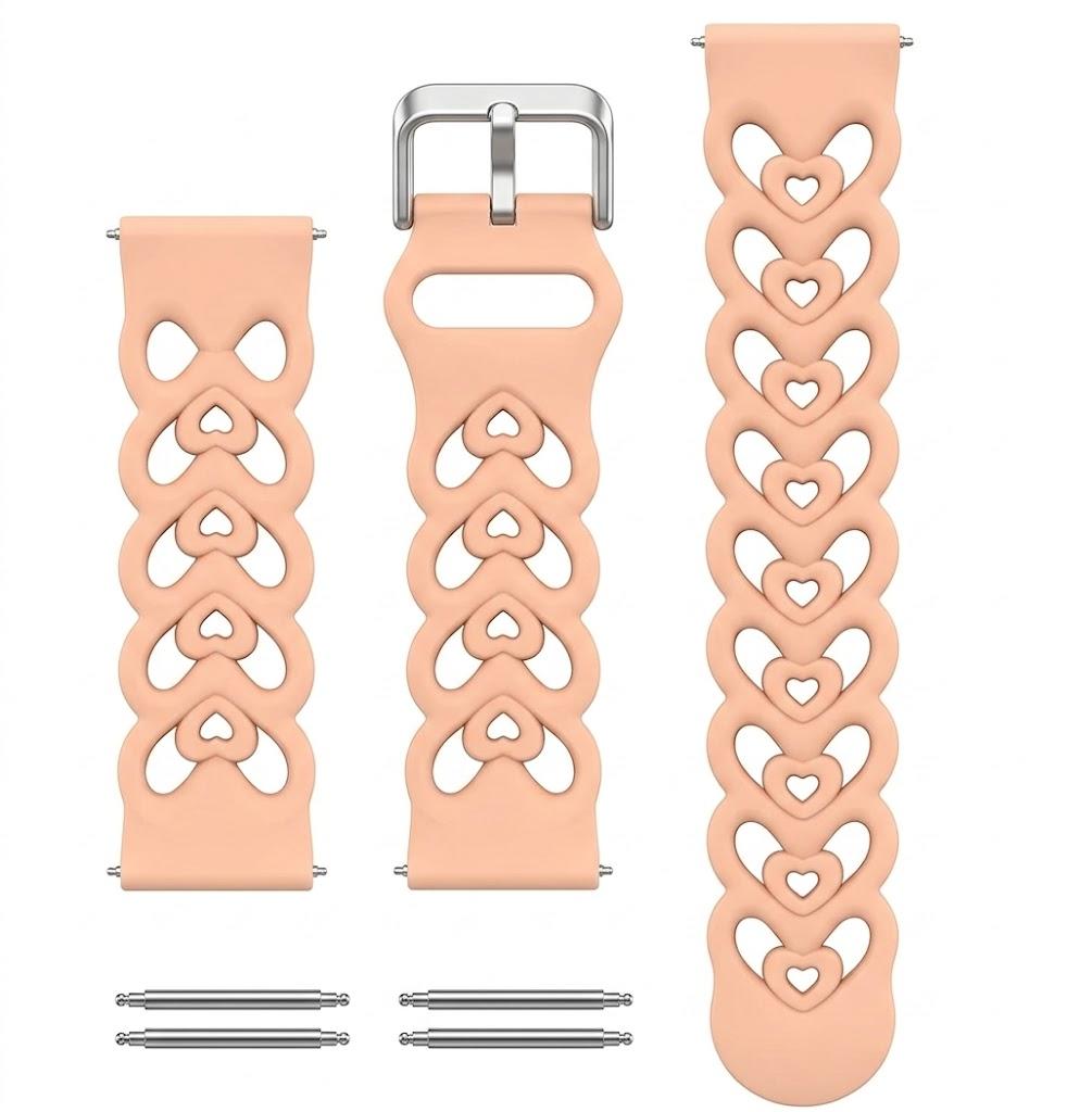 Light Pink Hearts Watch Band 