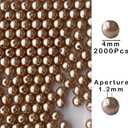 2 x Laopottbeads 2000 Pcs Light Brown 4MM Pearl Beads for Jewelry Making Round Pearl DIY Kit for Bracelets, Earrings, Necklaces & Anklets