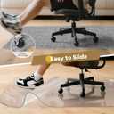 BesWin Large Office Chair Mat for Hardwood Floor, 48" x 60" Desk Floor Mat for Rolling Chair and Computer Desk, Heavy Duty PVC Floor Protector Rug for Home Office, Grey