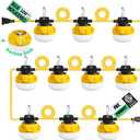 100FT Construction String Lights 100W 13000lm Bubl Replaceable Work Light for Construction Sites, Garage, Crawl Space, Workshop, Jobsite, Indoor and Outdoor, with Hanging Hooks