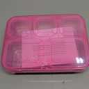 Freshmage Stainless Steel Snackle Box Container, 5 Compartment Lunch Bento Box, Reusable Food Storage Snack Box for School, Work, and Travel, BPA Free and Dishwasher Safe, Pink (1 Pack)