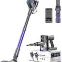 Vacuum Cleaners for Home, Cordless Vacuum Cleaner Powerful Suction with 80000 RPM, Up to 40mins Runtime, Rechargeable, Wall-Mounted, Tangle-Resistant Stick Vacuum for Carpet, Hard Floors