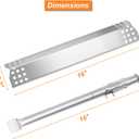 Grill Burner Heat Plate Kit - Replacement Part for Monument 24367,17842, 24633,41847NG, 77352, 77352MB, Igniter, 4 Packs