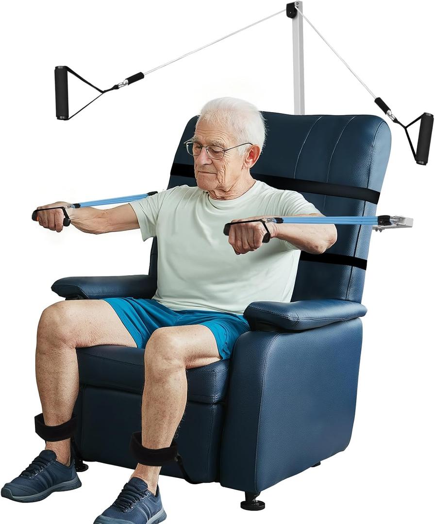 FSA or HSA Eligible, Arm and Leg Exerciser for Seniors, Shoulder Exercise Equipment, Total Body Rehabilitation, Full Body Workout Rehab, Stretch Equipment, 3-Level Adjustable Resistance, Foldable
