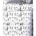 Jay Franco Kids Sheet Set with Fitted, Flat Sheets & Pillow Cover - Ultra-Soft Bedding with Pillowcase for Room Decor, White - Nightmare Before Christmas, 4 Piece Queen