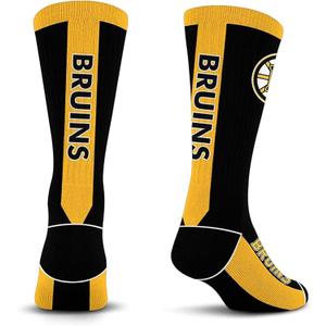 For Bare Feet NHL Unisex Kids Nhl Mvp Crew Sock Youth (Black)