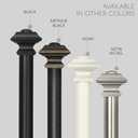 Ivilon Drapery Treatment Window Curtain Rod - Square Design 1 1/8 Rod. 72 to 144 Inch. Black