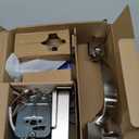 Veise Fingerprint Door Lock Set, Keyless Entry Door Lock, Front Handle Set, Electronic Keypad Deadbolt with Lever Handle, 2 Keys, Auto-Locking, One-time Codes, Easy to Install, Satin Nickel