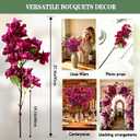 4PCS Bougainvillea Artificial Flowers 37.4" Long Stem Faux Silk Branches Vines Decoration for Wedding Party Centerpieces Home Office Decor, Hot Pink