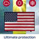 Garnetics Outdoor TV Cover 65 Inch Waterproof, TV Enclosures with Smart Shield Screen Protectors, Ideal for Outdoor Use, Moving, and Storage - US Flag