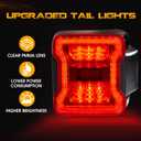 Clear Lens LED Tail Lights Compatible with Jeep Wrangler JL 2018-2026, Pair