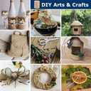 2 x Vanhench Jute Twine 3mm x 328ft (100m), Jute Rope for Crafts Gardening Garden Plant Gift Wrapping Arts & Crafts Art Decoration Packing Material Christmas Twine Bulk Heavy-Duty (Brown)