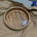 Kimona Fruit Bowls Wood Fruit Bowl or Decorative Bowl for Table Dcor for Kitchen Counter or Farmhouse Christmas Centerpiece (10" X 10" X 2.5")