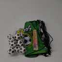 110Pcs Soccer Party Favors Drawstring Bags Soccer Goodie Bag with Mini Ball, Wristband, Slap bracelets, Keychains, Stickers for Soccer Party Supplies