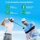 Golf Grip Trainer with Swing Correcting Arm Band - Black Combo Set Improves Golf Swing Skills and Stable Accuracy, Helping to Train Correct Hand and Arm Positioning, Suitable for Golfers of All Levels