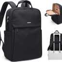 GOLF SUPAGS Women Laptop Backpack Fits 15.6 Inch Notebook Casual Daypack Everyday Bag for Work Travel College Backpack Book Bags (Black)