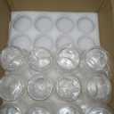 YOUKE OLA 20 Pack Glass Cups with Bamboo Lids and Glass Straw 16oz Beer Can Shaped Drinking Glasses Cups, Glass Tumbler Reusable Cute Cups for Whiskey, Iced Coffee, Tea, Soda, Cocktail, Gift, Clear