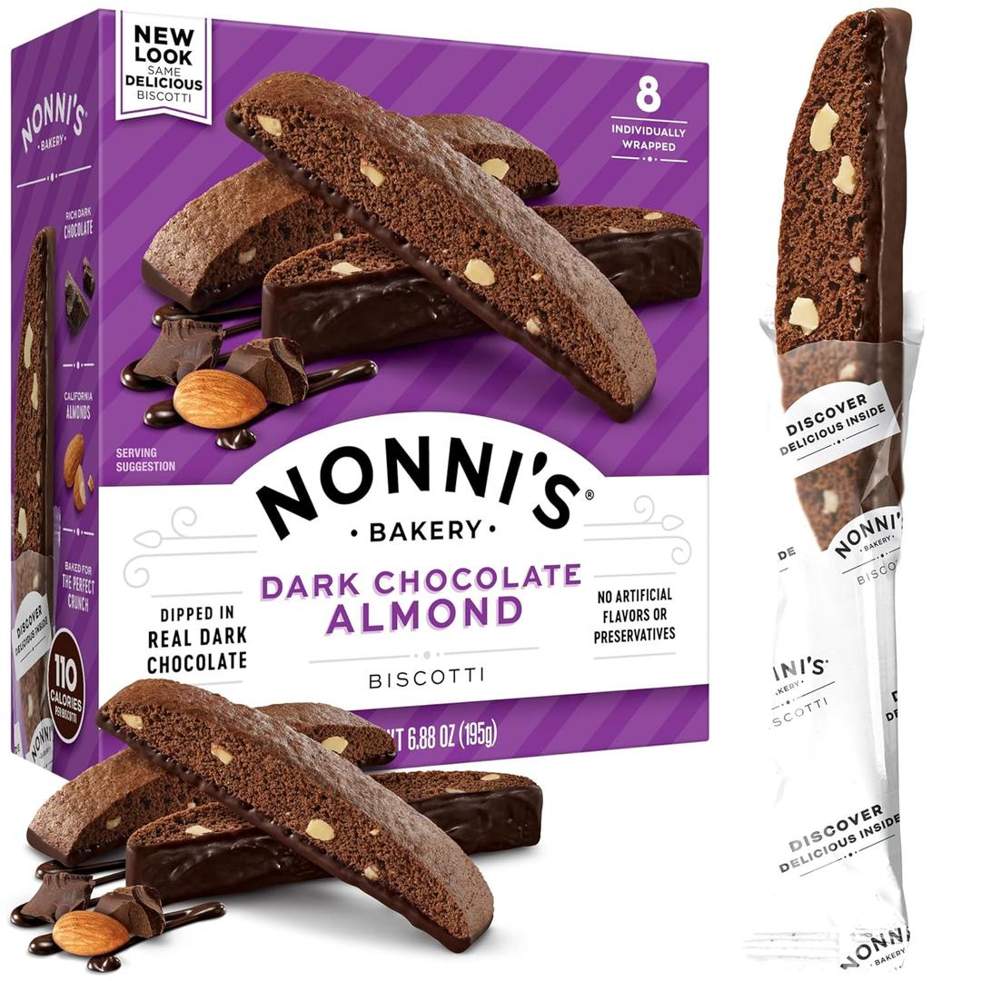 Nonni's, Dark Chocolate Almond Biscotti, 6.88 Ounce, Best Before Date 09/14/2025 Nonni's, Dark Chocolate Almond Biscotti, 6.88 Ounce, Best Before Date 09/14/2025