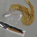 DAIXI Handmade Interlocking Sisterlocks Curly Tips 100% Real Human Hair Permanent Micro Locs Extensions Natural Looking Soft Dreadlocks Can Be Bleached and Dyed (613# - 0.2cm, 8 Inch 60 Strands)