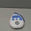 Portable Shower Radio, Battery Operated Bathroom FM AM Receiver with Sound Speaker, Built in Rotating Volume Control Knob for Shower Outdoor