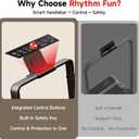 RHYTHM FUN Treadmill with Incline, Walking Pad with Handle Bar,300lbs Walking Pad with APP, Portable Folding Walking Treadmills for Home/Office with Low Noise