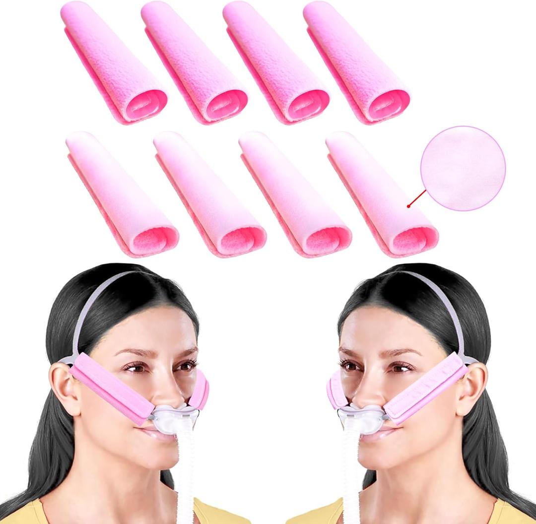 NATAKUPack Satin Strap Covers, Breathable Silk Strap Cushions for Mask Strap Headgear, Universal and Reusable Fleece Strap Comfort Pad, C Papa Accessories & Supplies for Reducing Red Mark