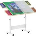 Wooden Puzzle Table with Cover and Drawers 1500 Piece Puzzle Board with 360 Rotating Wheels | Lightweight & Portable Jigsaw Puzzle Organizer for Adults and Kids, 34.7 x 26.6, Puzzle Board With Legs