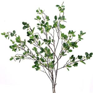 3 Packs Artificial Greenery Stems Plant Fake Green Branches Leaf for Vase Filler Garden Office Home Desk Decoration