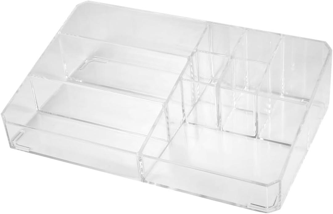 Angoily 1 Pc Acrylic Lipstick Storage Box Jewelry Organizer Case Desktop Lipstick Rack Pill Box Clamshell