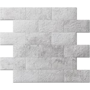 Art3d 10-Pack Peel and Stick Backsplash Wall Tile for Kitchen Bathroom Fireplace Vanitity in Natural White, 11.3"x13.5"