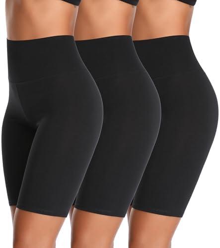 K-CHEONY Women's High Waisted Biker Anti Chafing Cotton Slip Boy Underwear Yoga Workout Shorts, XL
