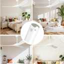 36 Inch Ceiling Fan Downrod with Wire, Universal Extension Down Rods Pole for Ceiling Fan (Unthreaded, White)