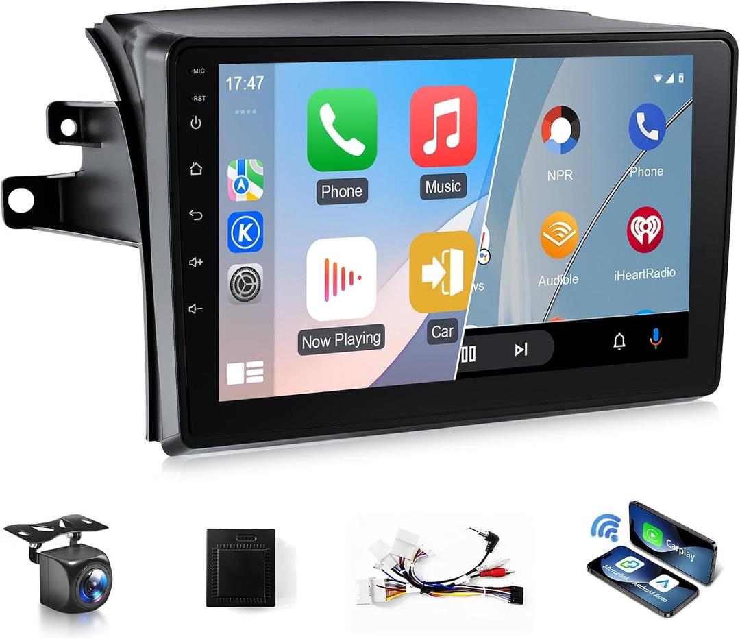 Android 13 Stereo for Toyota Sienna 2004 to 2010 Radio Apple Carplay Android Auto 9in Touch Screen Head Unit Gifts BT/GPS/WiFi/Camera/SWC/FM (Fit J.B.L) (Model A - 2+32G - for J.B.L)
