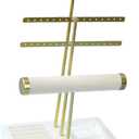 Colaxi Jewelry Organizer Necklace Hanger Versatile Earring Display Holder Jewelry Display Stand for Show Store Vanity, White