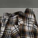 Asiertiy Womens Buffalo Plaid Flannel Shirt Long Sleeve Collar Button Down Blouses Lightweight Tops (XS-4XL) (Brown and Black Plaid)