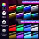 LED Stage Lights Bar,4Pack 108LEDs RGB+W DMX Lights Bar with Detachable Cover 2IN1 Pixel&Strobe Uplights Strip by Remote Control DMX512 Sound Activated for DJ Party Wedding Stage Gig Club