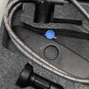 Black Kitchen Faucet with Pull Down Sprayer, Stainless Steel Spring Commercial Kitchen Sink Faucet with 10-Inch Deck, 1 or 3 Hole Installation for Farmhouse, RV Camper, Laundry & Utility Sink