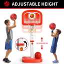 Bennol Outdoor Basketball Hoop Toys for Toddlers 3 4 5 6 7 8-12 Years Boys, Swimming Pool Basketball Hoop Outside Toys with 4 Balls, Poolside Basketball Game Toy for Kids Ages 4-8 8-12