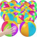 Zhanmai 60 Pack 12 Inch Inflatable Beach Balls Bulk for Party Favors for Boys and Girls Pool Beach Ball Water Game Toys Birthday Decorations(Vintage Color)