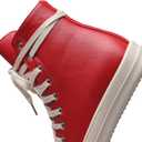 MOFEEDOUKA Womens High Top Sneakers Lace Up Comfort Platform Walking Canvas Shoes with Zipper, Size 5.5