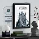 Black 13x19 Picture Frame - 3 Pack, Solid Wood Poster Frame, HD Tempered Glass, Room, Office, Gallery, Studio, and Hallway Decor - Wall Hanging