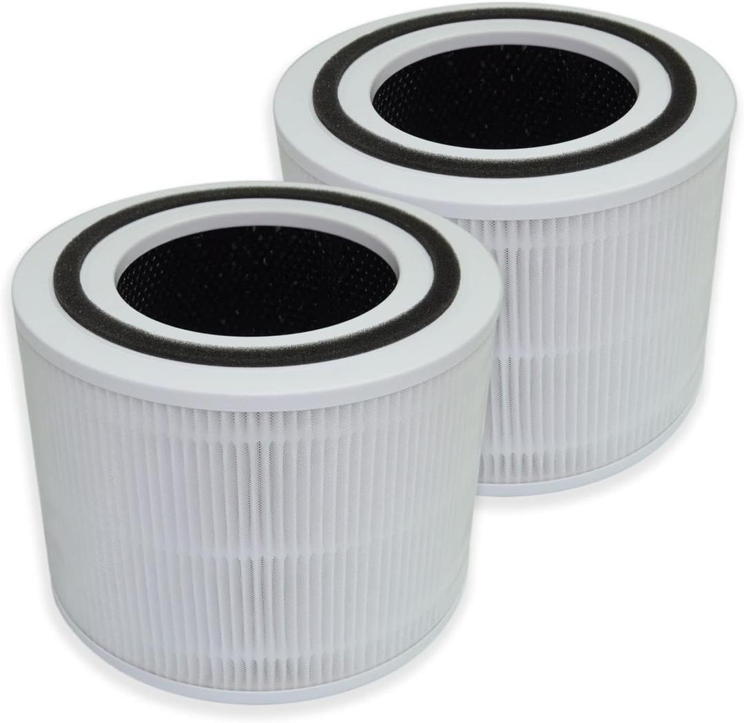 PUREBURG Replacement Filter Compatible with Simply Conserve AM-AP1115-WH 1000 Series Tabletop Air Purifier,2-Pack H13 True HEPA Activated Carbon 4-Stage Filtration